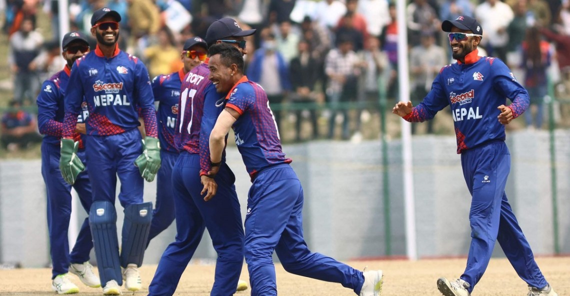 एसिसी प्रिमियर कप : नेपालले युएईको पहिलो विकेट लियो, कप्तान वासीम आउट